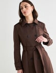 Oliver Black Trench Coat, Chocolate product photo View 06 S