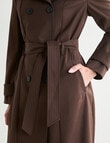 Oliver Black Trench Coat, Chocolate product photo View 07 S