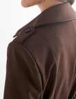 Oliver Black Trench Coat, Chocolate product photo View 08 S