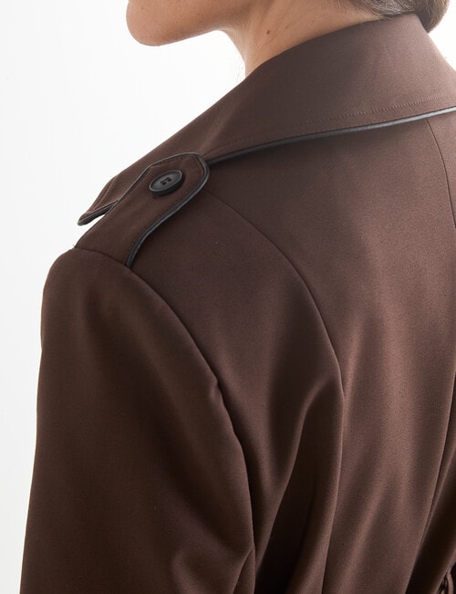 Oliver Black Trench Coat, Chocolate product photo View 08 L
