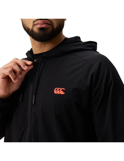 Canterbury Tempo Woven Pack Away Full-Zip Jacket, Black product photo View 03 L