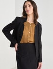 Oliver Black Ponte Notch Neck Jacket, Black product photo