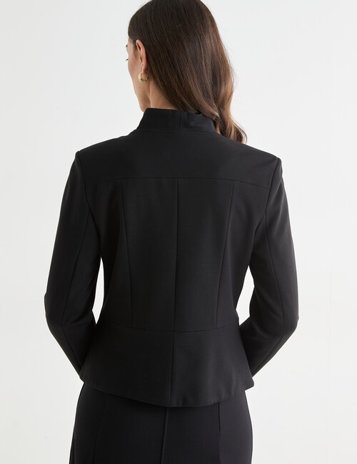Oliver Black Ponte Notch Neck Jacket, Black product photo View 02 L
