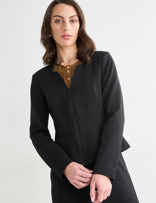 Oliver Black Ponte Notch Neck Jacket, Black product photo View 05 L
