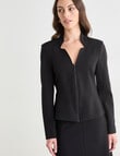 Oliver Black Ponte Notch Neck Jacket, Black product photo View 06 S