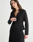 Oliver Black Ponte Notch Neck Jacket, Black product photo View 07 S