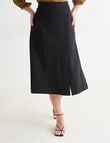 Oliver Black Ponte A-line Skirt, Black product photo View 05 S