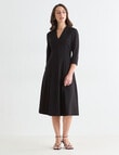 Oliver Black Three Quarter Sleeve Ponte Dress, Black product photo View 05 S