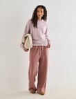 Zest Lounge Brushed Crew Neck Sweatshirt, Burnished Lilac product photo View 03 S