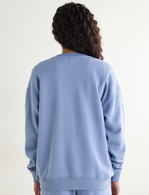 Zest Lounge Brushed Crew Neck Sweatshirt, Smokey Blue product photo View 02 L