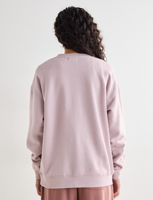 Zest Lounge Brushed Crew Neck Sweatshirt, Burnished Lilac product photo View 02 L