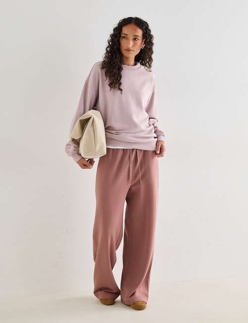 Zest Lounge Brushed Crew Neck Sweatshirt, Burnished Lilac product photo View 03 L