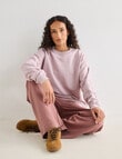 Zest Lounge Brushed Crew Neck Sweatshirt, Burnished Lilac product photo View 05 S