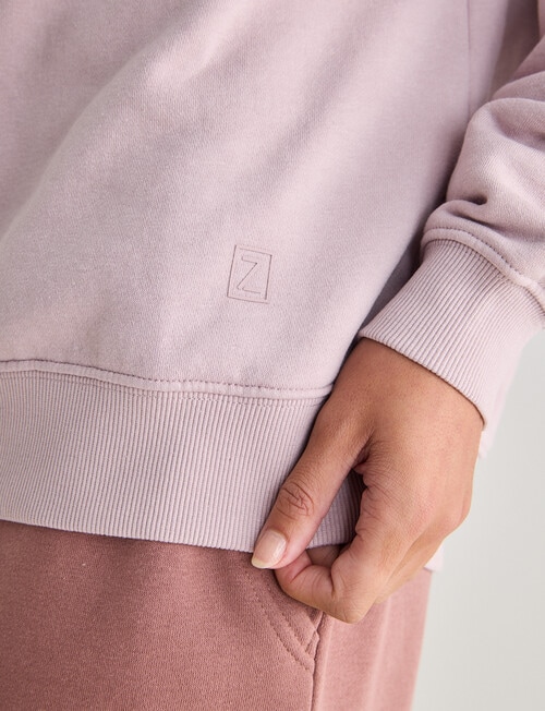Zest Lounge Brushed Crew Neck Sweatshirt, Burnished Lilac product photo View 07 L