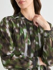 Oliver Black Paint Print Pleat Shirt, Conifer product photo View 04 S