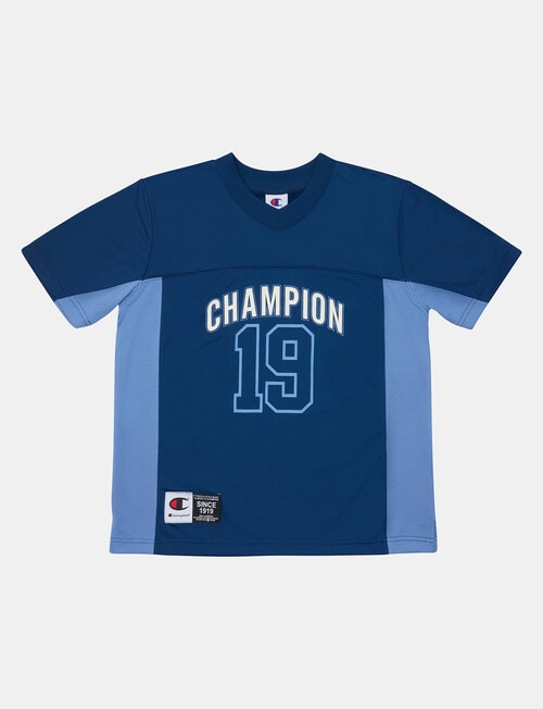 Champion Football Mesh Short Sleeve Tee, Blue product photo