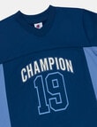Champion Football Mesh Short Sleeve Tee, Blue product photo View 03 S