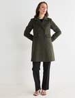Oliver Black Houndstooth Double Breasted Coat, Khaki product photo View 06 S