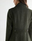 Oliver Black Houndstooth Double Breasted Coat, Khaki product photo View 07 S