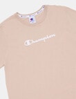 Champion Script Puff Short Sleeve Tee, Frost product photo View 03 S