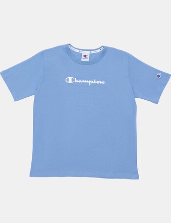 Champion Script Puff Short Sleeve Tee, Blue product photo