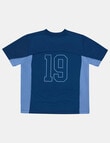 Champion Football Mesh Short Sleeve Tee, Blue product photo View 02 S