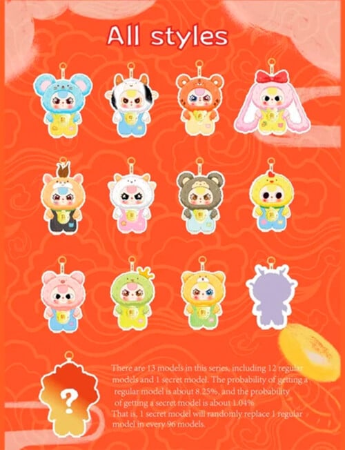 Baby Three Chinese Zodiac Plush Blind Box, Assorted product photo View 04 L