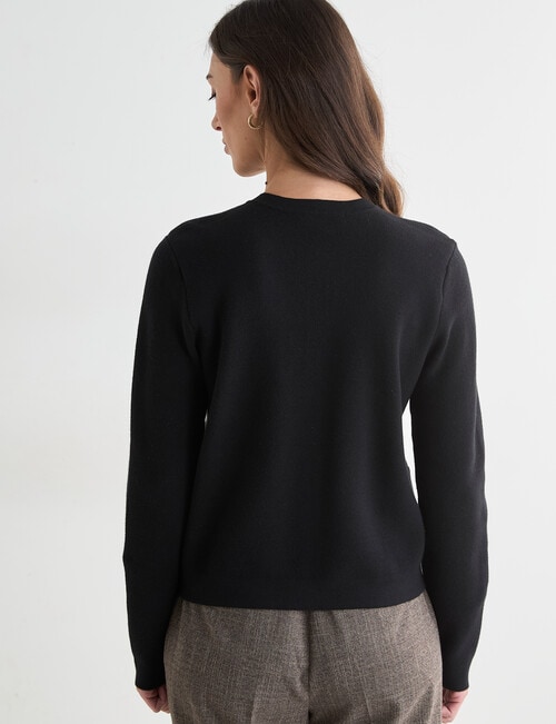 Oliver Black Long Sleeve Milano Cardigan, Black product photo View 02 L