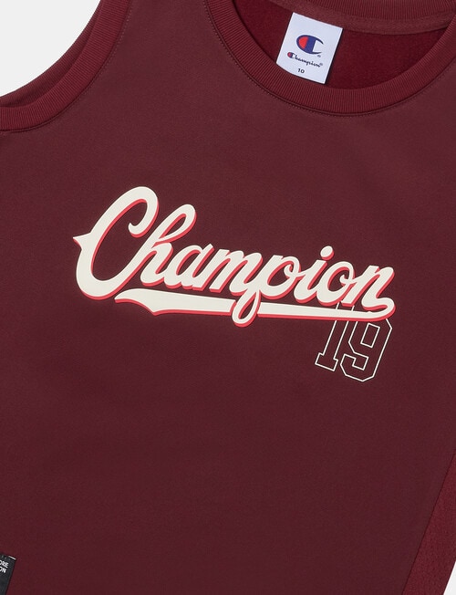 Champion Basketball Mesh Tank Top, Maroon product photo View 03 L
