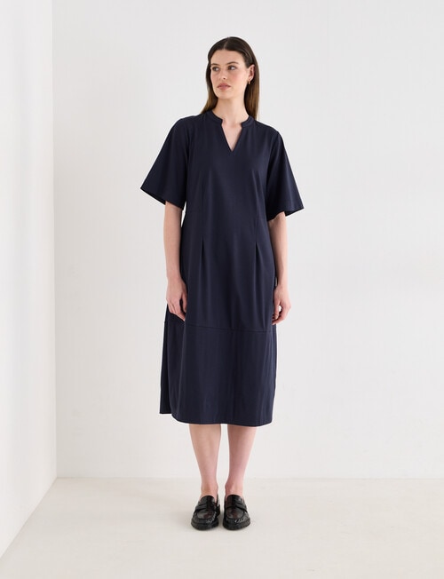 Jigsaw Cinch Knit Dress, Navy product photo View 03 L