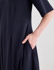 Jigsaw Cinch Knit Dress, Navy product photo View 06 S