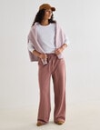Zest Lounge Brushed Wide Leg Pant, Mauve Shadow product photo