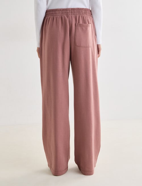 Zest Lounge Brushed Wide Leg Pant, Mauve Shadow product photo View 02 L