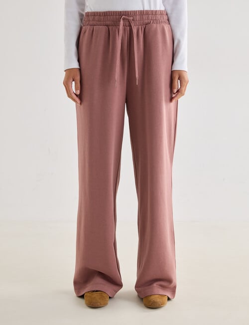 Zest Lounge Brushed Wide Leg Pant, Mauve Shadow product photo View 03 L