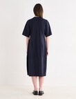 Jigsaw Cinch Knit Dress, Navy product photo View 02 S