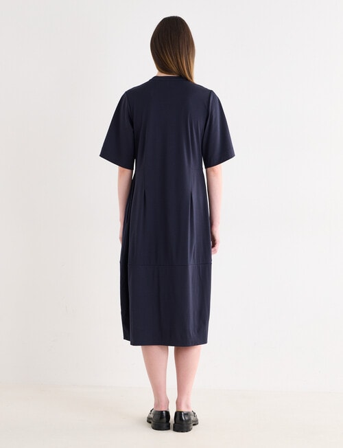 Jigsaw Cinch Knit Dress, Navy product photo View 02 L