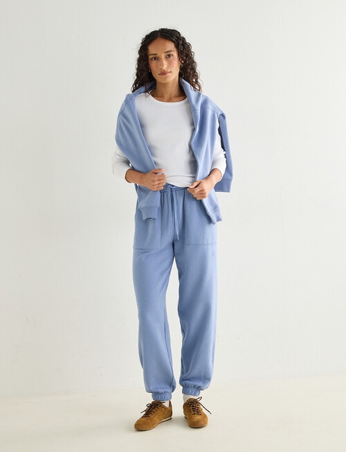 Zest Lounge Brushed Jogger, Smokey Blue product photo