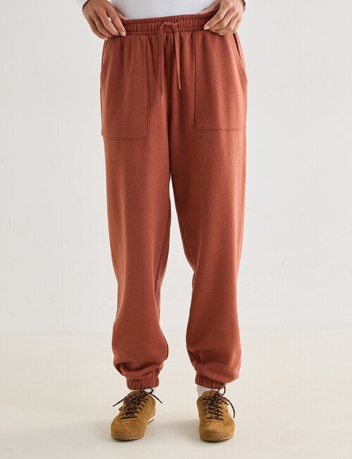 Zest Lounge Brushed Jogger, Henna product photo