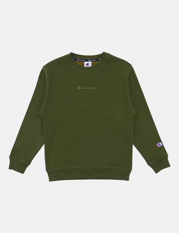 Champion Script Legacy Tonal Tonal Crew Sweatshirt, Black product photo