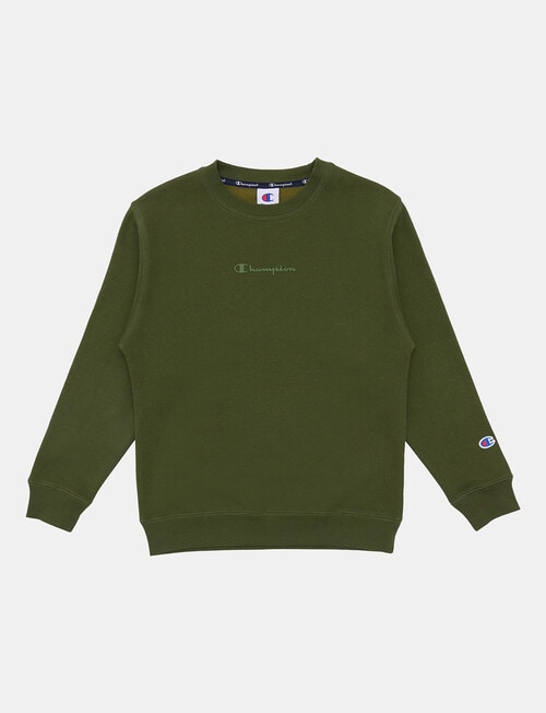 Champion Script Legacy Tonal Tonal Crew Sweatshirt, Black product photo