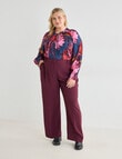 Studio Curve Floral Print Tie Neck Blouse, Pink product photo View 03 S