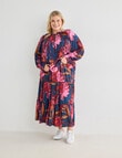 Studio Curve Floral Print Tie Neck Blouse, Pink product photo View 06 S