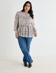 Studio Curve Print Pintuck Blouse, Snake product photo View 03 S