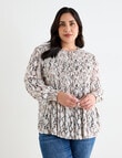 Studio Curve Print Pintuck Blouse, Snake product photo View 05 S