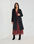 Whistle Floral Shirred Waist Midi Dress, Deep Plum product photo View 07 S