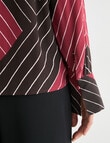 Whistle Tie Front Shirt, Stripe Cacao product photo View 06 S