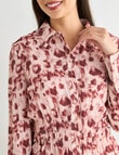 Whistle Shirred Waist Shirt, Animal Sangria product photo View 04 S