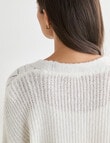 Whistle Pointelle Knit Cardigan, Winter White product photo View 06 S