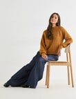 Whistle Cable Knit Rib Jumper, Golden Ochre product photo View 08 S