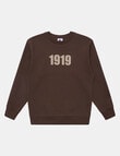 Champion Rochester Graphic Crew Sweatshirt, Chocolate product photo